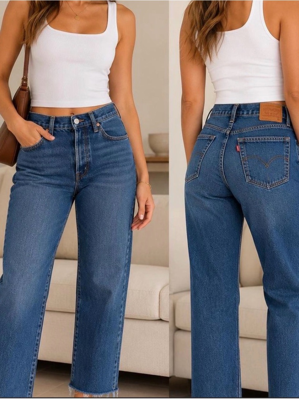 Levi's ribcage straight ankle jeans